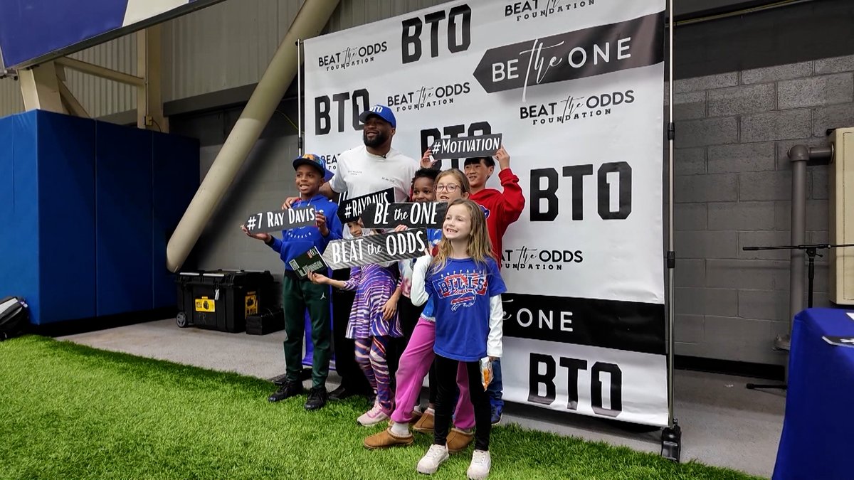 news4buffalo's tweet photo. Bills running back Ray Davis is turning his personal experience in foster care into a mission to help children facing similar struggles. https://t.co/BW6HdAmNFs https://t.co/q4XRiJJ6tY