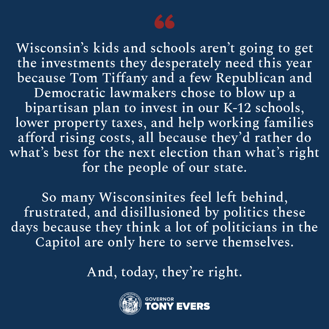 Governor Tony Evers tweet media