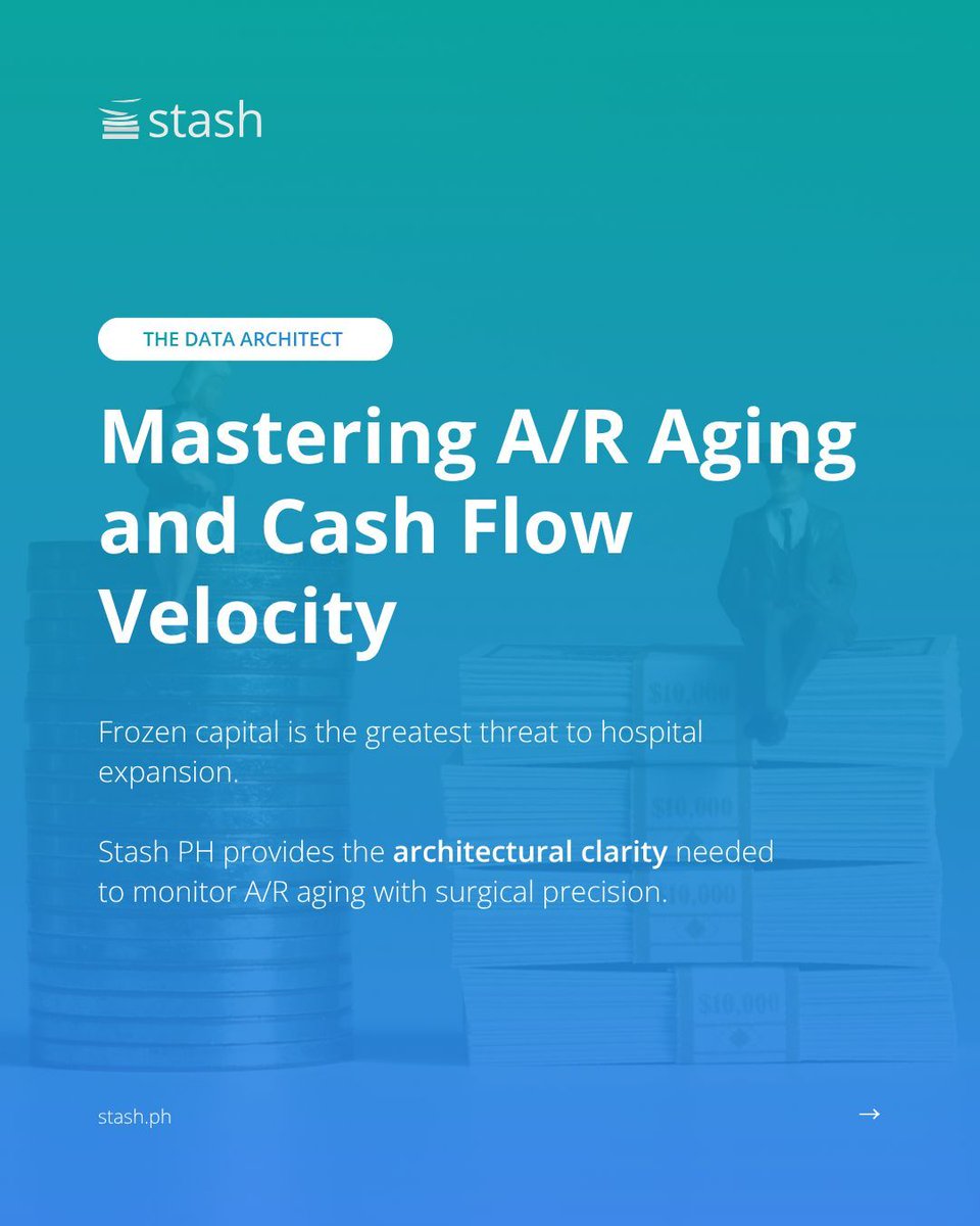 OfficialStashPH's tweet photo. Frozen capital is a threat to growth. Stash PH provides the real-time A/R tracking and submission benchmarking needed to accelerate your hospital’s cash flow velocity.
Master your pulse: https://t.co/ZAzUNX7E46
#TheStashStandard #HospitalFinance https://t.co/ytqOcw1sRH