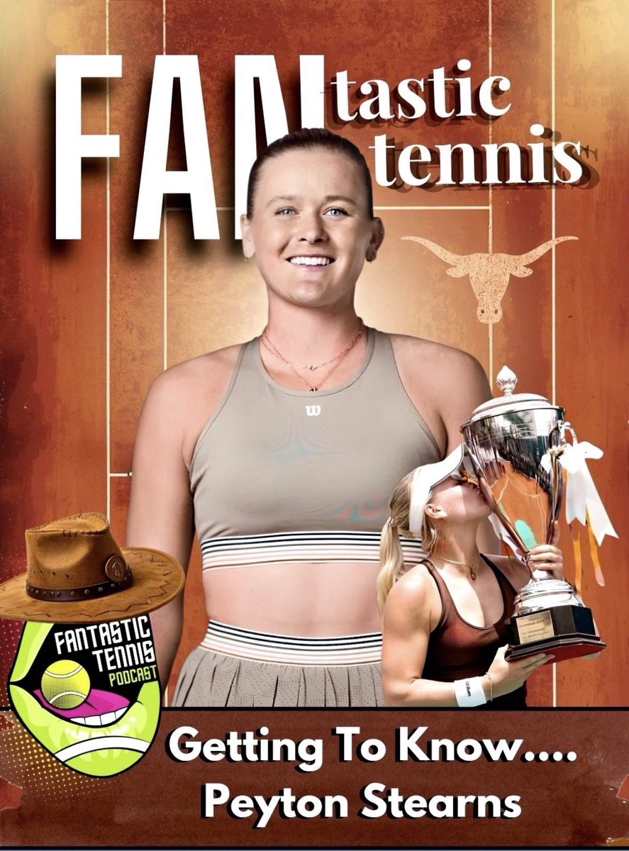 fantennispod's tweet photo. 🎾We’re back this week w/ a 24yo 🇺🇸American player that we’ll all be hearing about for a long(horn) time! Join us as we get to know the tennis journey of Peyton Stearns, from NCAA champ, to her rise into the WTA top 30, to today &amp; her prep for 🏆Paris 🎙️⬇️
https://t.co/m3QD2oPNw5 https://t.co/GfoxsQkQng