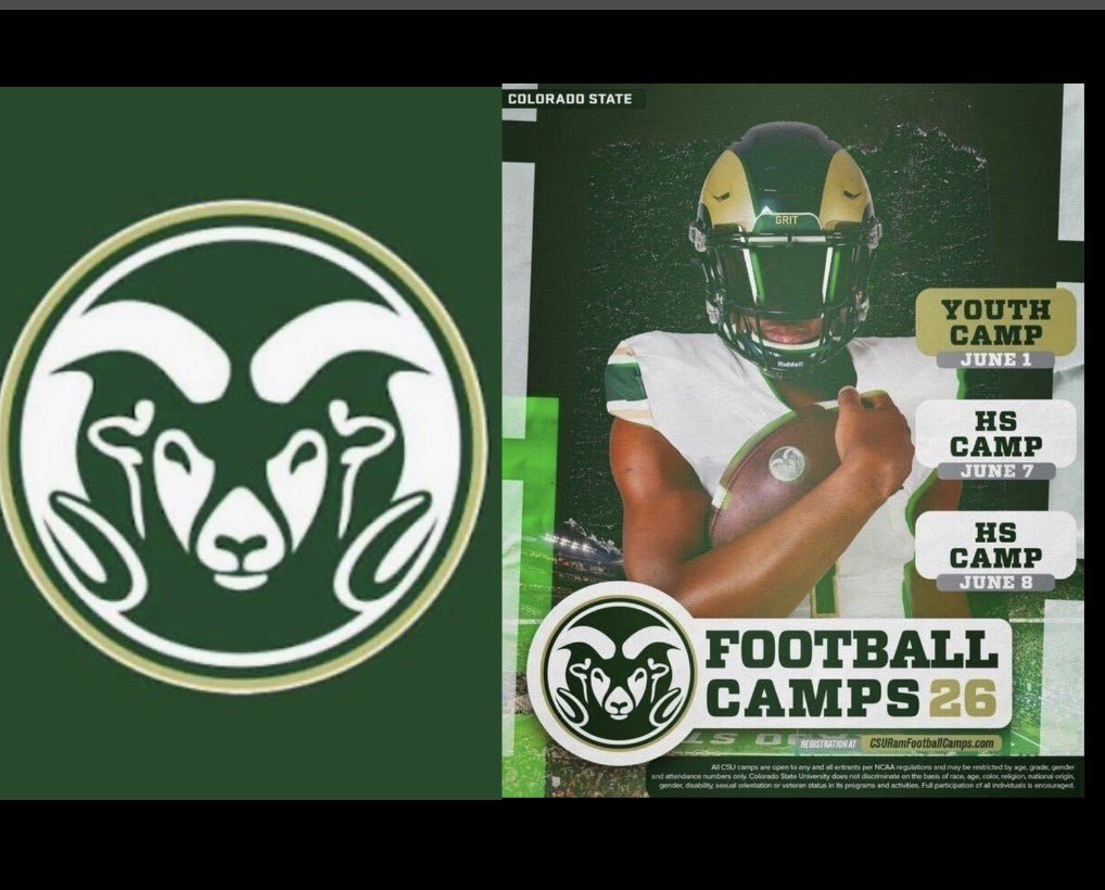 justusmangum1's tweet photo. I will be attending the Colorado State camp on June 8th! Looking forward to competing! I am blessed for the opportunity. Thank you @CoachLHyde for the invite 🙏🏾. @CoachDJClark_2  @Oakley_Hussey @c4coachg @mrelijah1 @IdahoRecruitHub https://t.co/fr4HtV07Y6