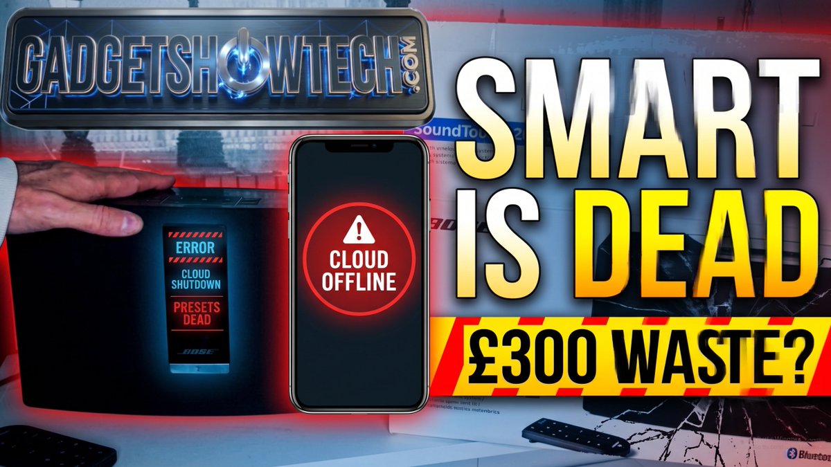 HotGadgetMan's tweet photo. I’ve been investigating the Bose SoundTouch cloud shutdown, but the news is a massive blow to everyone who bought into the "Smart" ecosystem. My full report on the SoundTouch Scandal is scheduled to go live at 6:00 PM tonight. 

#technews https://t.co/boSsTys5bU