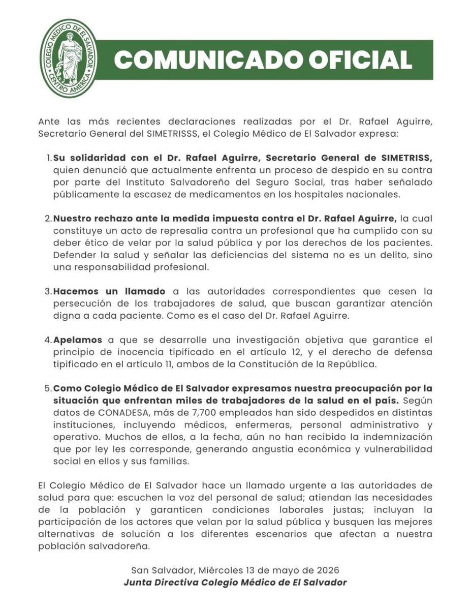 DrTORL's tweet photo. @OITnoticias 

La OIT no debería permitir ser manipulada por funcionarios de El Salvador. mientras están solicitando ser excluidos de la lista de países que violan los derechos laborales por atrás están despidiendo representantes sindicales sin ninguna justificación https://t.co/XqcGLBqsb7