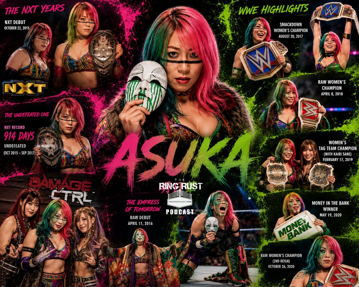 TheYaleBrand's tweet photo. The ONE‼️ The ONLY‼️ 
EMPRESS OF TOMORROW  #Asuka 
#WWE #WRESTLING #RingRust https://t.co/vZeMffkssH