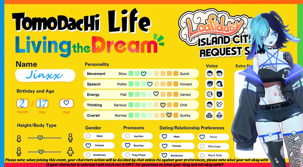 boointhebox's tweet photo. ATTENTION ALL VTUBERS

I’m starting a Tomodachi Life VTuber Island Playthrough, and I want 𝐘𝐎𝐔 to ᴊᴏɪɴ ᴛʜᴇ ᴄʜᴀᴏꜱ. 

Check the ᴄᴏᴍᴍᴇɴᴛꜱ for more info 
 
#VTuber #ENVtuber #VTuberEN  #VtuberUprising  #TomodachiLife #TwitchStreamer  #VDarklingz https://t.co/iZrsD3jEJK
