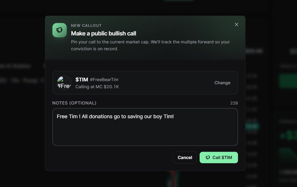 CrackedDevelop's tweet photo. Callout the Tim coin on pump fun!
Click create, callout then paste the CA!
#FreeTim https://t.co/l0gns9Asz3