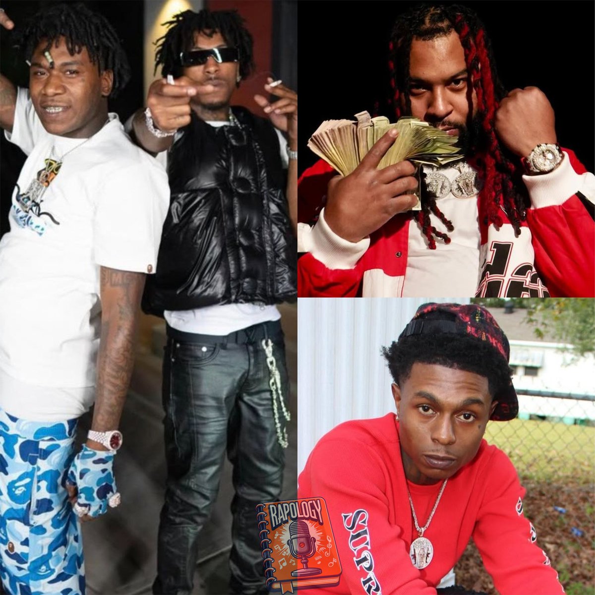 iRAPOLOGY's tweet photo. Three of #NBAYoungBoy's artists were sh*t last night in Baton Rouge 👀😳‼️

Ben10 was sh*t in the shoulder and leg.

HermThaBlackSheep and NBA Big B were grazed. 

All 3 are in stable condition with non life threatening injuries. https://t.co/J3eguDO4xM