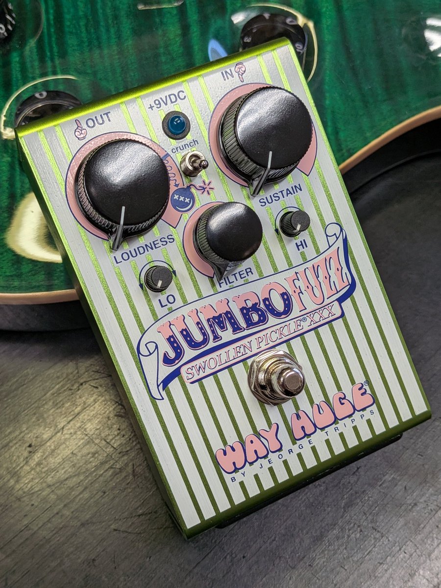 JimDunlopJP's tweet photo. WHE407 WAY HUGE® JUMBO FUZZ SWOLLEN PICKLE® XXX
Swollen Pickle 誕生30周年を記念した特別仕様モデル
オリジナルのファズサウンドを継承し、Mr.Huge によるさらなる改良によって、サウンドメイク性能が大幅に進化しました。
サウンドメッセ2026にて展示したします。ぜひお試しください⚡ https://t.co/OPUDtupHPm