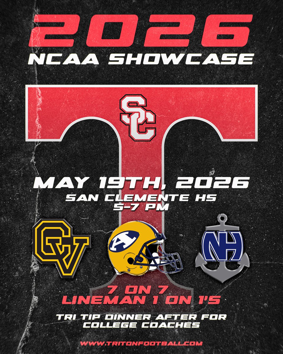 Tritonfootball's tweet photo. If you are a college coach in Southern California and you have not stopped by practice to watch 2027 DB/WR @jaxson_rex14  You may want to schedule a visit next week!   We have a long list of next level players at SC and Jaxson is that "Man"!✅

NCAA SHOWCASE NEXT TUESDAY May 19th https://t.co/9KjkL9OCWg