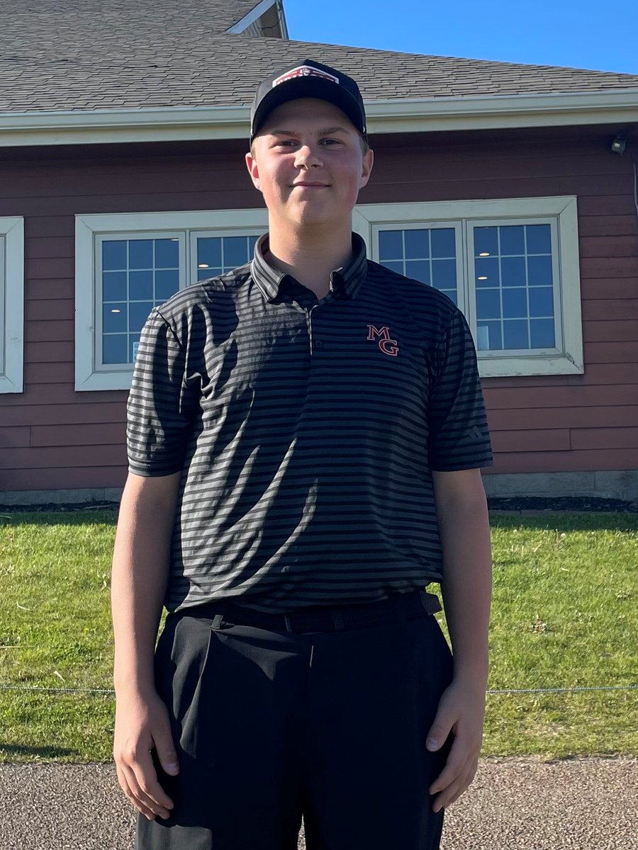 MGBoysGolf's tweet photo. The JV team had their 3rd Conference Match today at Riverwood Golf Course and came away with 3rd place with a total score of 315. Broden Faust took team individual low with a 77! #GoCrimson https://t.co/Fs8RvR6fjC
