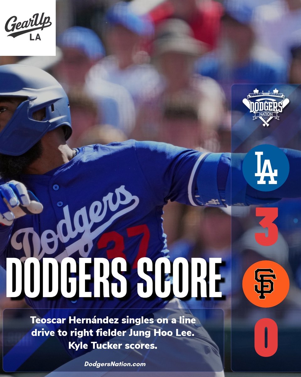 テオスカー・ヘルナンデス タイムリーヒット！ #Dodgers