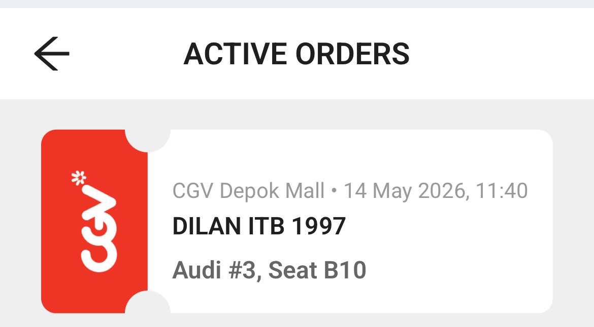 _mtzhr's tweet photo. Jual murah cgv dilan itb 1997 di dmall depok, hari ini jam 11.40 

#zonauang https://t.co/LGZI6wzAiS