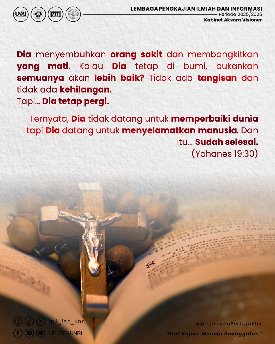 LPII_FEB_UNRI's tweet photo. #ContentWriterKenaikanIsaAlmasih #AksaraVisioner #LPIIFutureInsight #InsightToAction #SatyaKarya27 https://t.co/qiOp61ATam