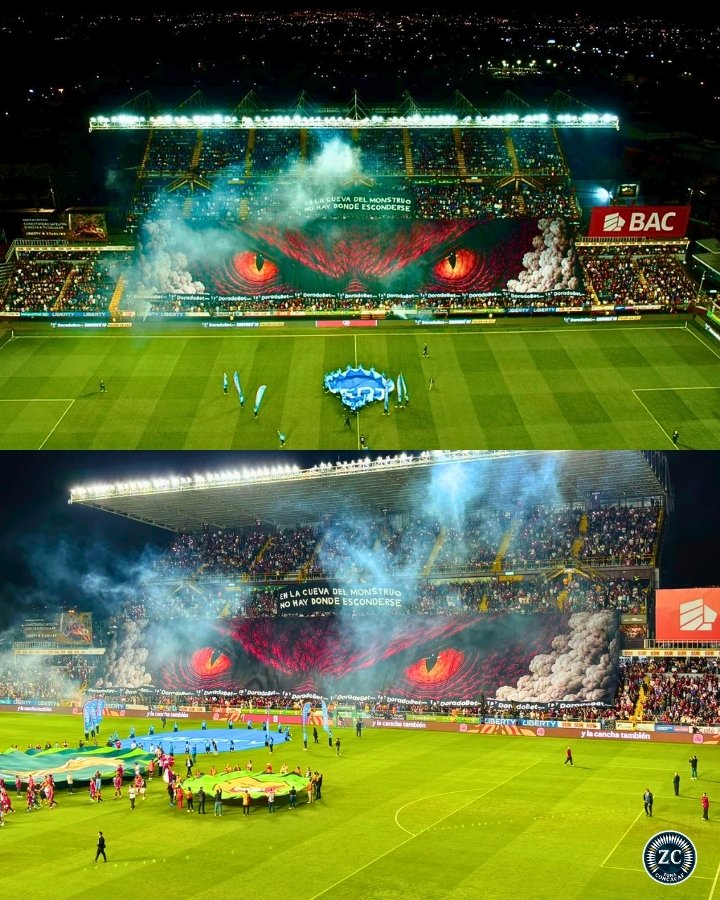 ZConcacaf's tweet photo. ¡¡QUE GRANDE ERES SAPRISSA!! 😳

En la cueva morada se respira PASIÓN POR EL FÚTBOL. Tremendo tifo se mandaron en la FINAL de ida ante Herediano. La fanaticada MORADA es la afición más entregada de Centroamérica. https://t.co/kKG1JF1tUe