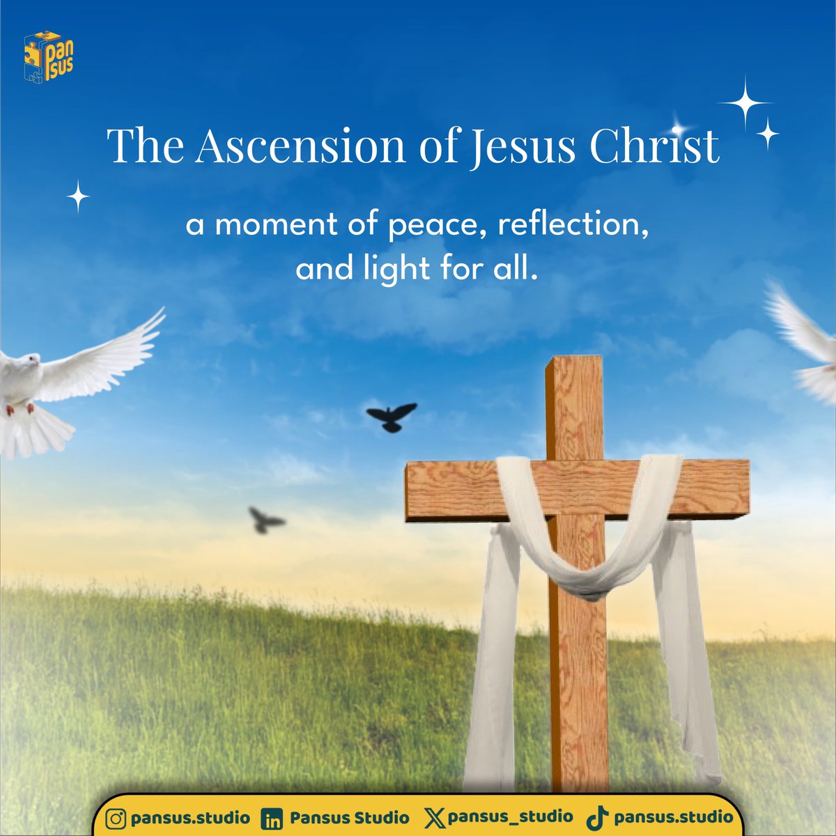 pansus_studio's tweet photo. The Ascension of Jesus Christ is a reminder that even in the most uncertain seasons, hope doesn't disappear, it rises. 🕊️
A moment to reflect, to believe, and to move forward with renewed strength.
#CreativityIntoJoy #PansusStudio #AscensionDay #KenaikanIsaAlMasih https://t.co/fi3OeTDjvh