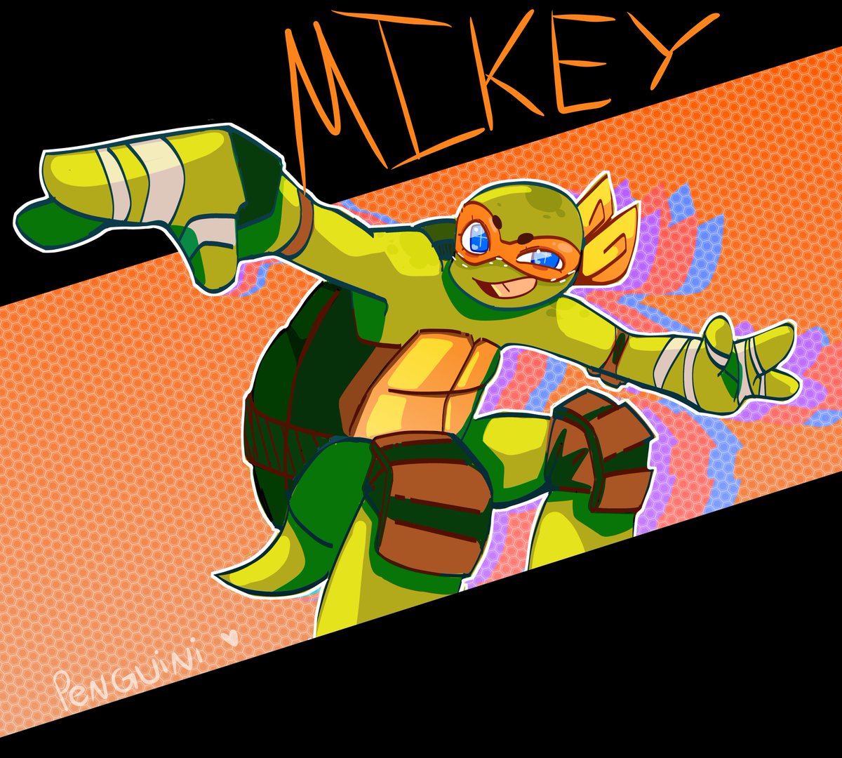 PenguiniPuffz's tweet photo. He's one of a kind!!! 
#2012tmnt #mikeytmnt #art https://t.co/GFT9lQMaDt