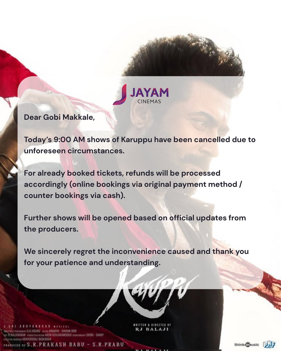 Jayam Cinemas tweet media