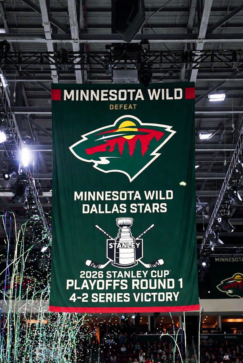 starsfanerik's tweet photo. It’s time to hang the banner in Minny! This was their Stanley Cup. #mnwild https://t.co/m5VlHRJ8P5