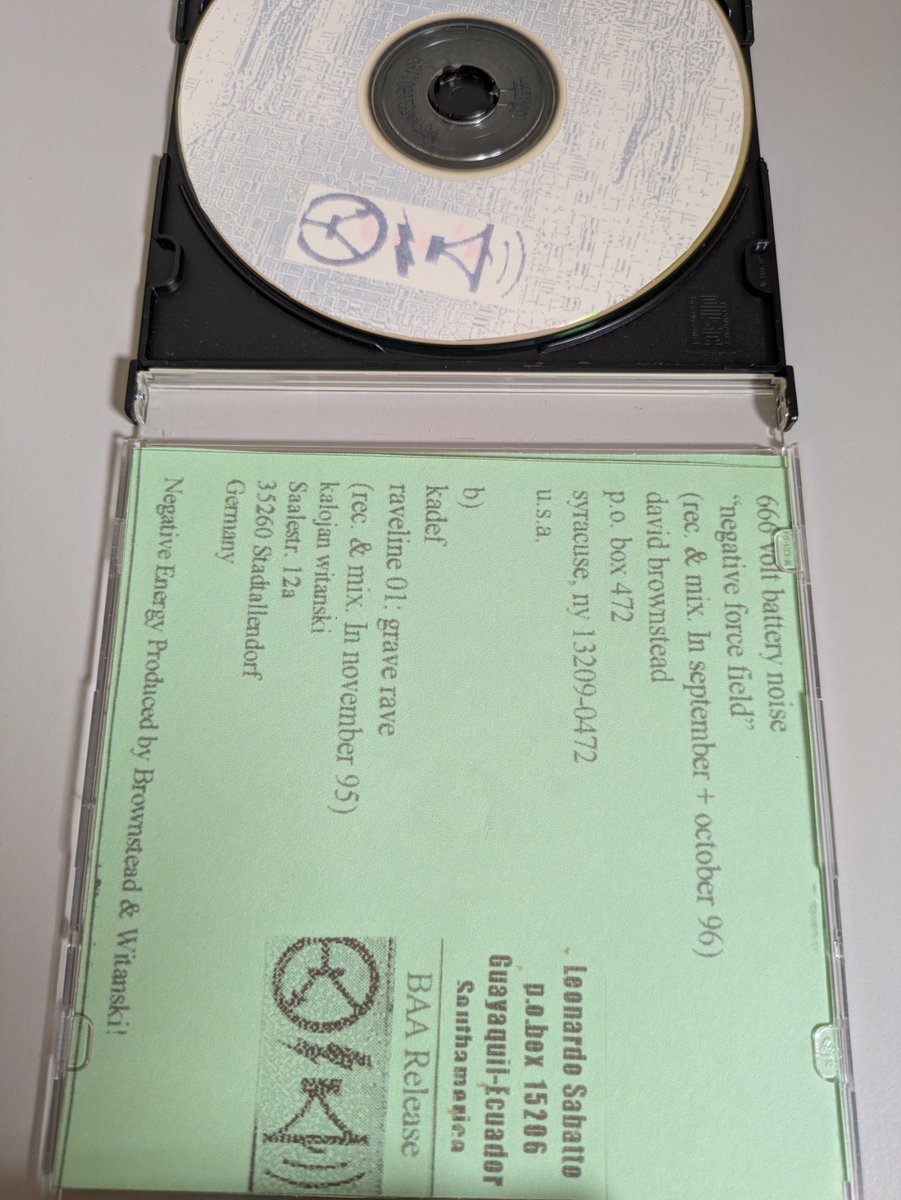 HedorahTribe's tweet photo. 666 Volt Battery Noise / Kadef - Split
Bizarre Audio Arts - none
#666VoltBatteryNoise
#Kadef
#Experimental
#Noise
#Electronic https://t.co/gn39bHNl7Z