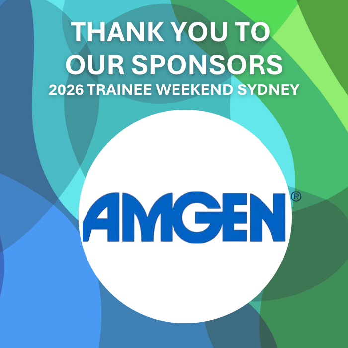 ANZSN's tweet photo. Thank you to @Amgen for their generous Diamond Partnership support of ANZSN in 2026, including our upcoming Trainee Weekend. 

We are grateful for Amgen’s ongoing commitment to nephrology education and supporting the next generation of kidney health professionals. https://t.co/9fBZWrlcID
