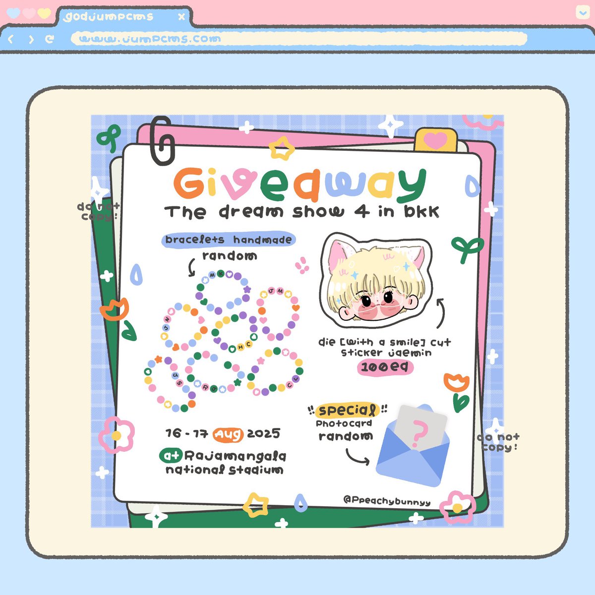 godjumpcms's tweet photo. ⓘ⠀pls kindly rt

╸ ⠀jum( p ) ⠀cms open ♡̶⠀𓈒
ส่งงานภายใน 1-5 วัน !
✦⠀ตอนนี้มีคิวว่างนะคะ

#รับออกแบบ #รับออกแบบgiveaway #commissionTH #รับออกแบบของแจก https://t.co/59iKvb8yAS