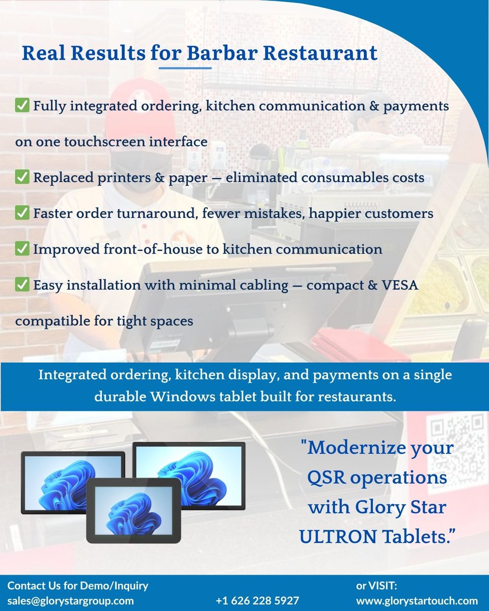 glorystartouch's tweet photo. Curious how a touchscreen POS survives the toughest kitchen environments?

Swipe to read the full case study 👉

Full case study here:
https://t.co/KLcm15KgAX

Learn More About Ultron:
https://t.co/Shd4W7ZiU4 https://t.co/qaudLWOjGq
