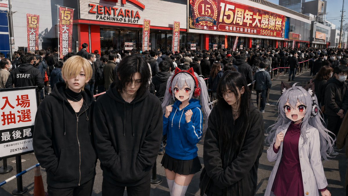 ルシエルと並び打ちで遊んでくれたフォロワーさんと、周年の激熱ホール