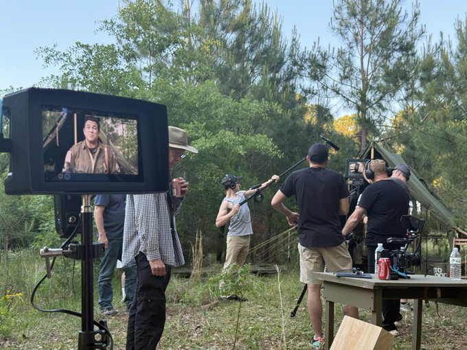 atlpstudio's tweet photo. Behind the scenes from our time at Fort Bragg filming SKYBOUND. 
 A documentary about history, courage, innovation, and the evolution of skydiving. 
 Where the history of flight meets the edge of competition.  
#Skybound #DocumentaryFilm #BehindTheScenes #Skydiving https://t.co/dpCshEwhC6