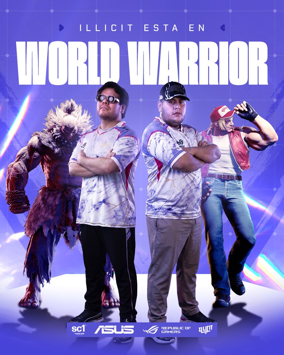 illicit_mx's tweet photo. Este próximo sábado 16 de Mayo comienza World Warrior 🇲🇽 @KusanagiFGC y @UrielVelorioc75 ya están listos para el camino a Capcom Cup Xlll y asegurar un pase mediante el circuito regional. 🔥
¿Y ustedes ya están listos para apoyarlos y ver Street Fighter de calidad mexicana?
#BEILLICIT #KINTSUGI #WORLDFIGHTTOUR