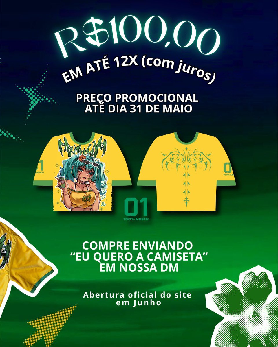 nithsy_'s tweet photo. Alguém pediu camiseta da MIKU BR?? https://t.co/FgfqsZ1Pvg