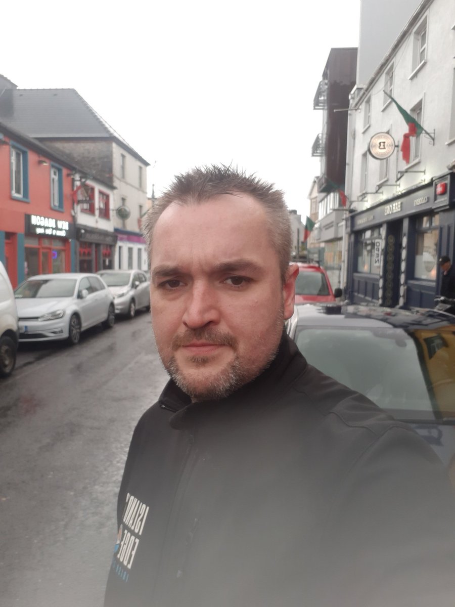 Martinmc2023's tweet photo. #castlebar 
#mayo
#rainingireland 
Summer and showers in the air today in town. 
Had a good visit today and took this photo of rush street.
Summer will be great! https://t.co/Dsni24umJu