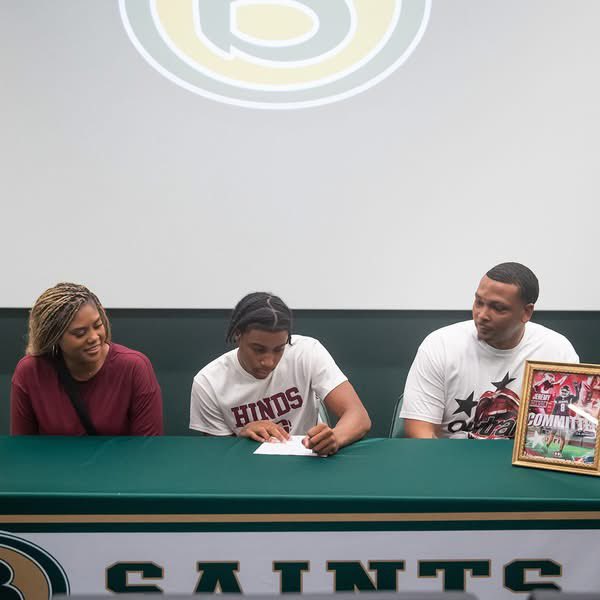 BCHS_Saints's tweet photo. Congrats to Jeremy Johnson for signing this afternoon to continue his football career this fall at Hinds Community College! 🏈 

The free safety standout started in all 11 games for the Saints this year totaling 46 tackles and two interceptions https://t.co/8KbkRv1c3j