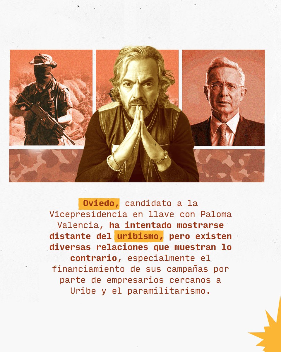 AccopColo's tweet photo. Aunque Juan Daniel Oviedo ha buscado proyectarse como una figura independiente en la política, distintos aportes económicos y alianzas empresariales han generado dudas sobre la distancia que intenta marcar frente al uribismo. https://t.co/Yx9Im7p0qh