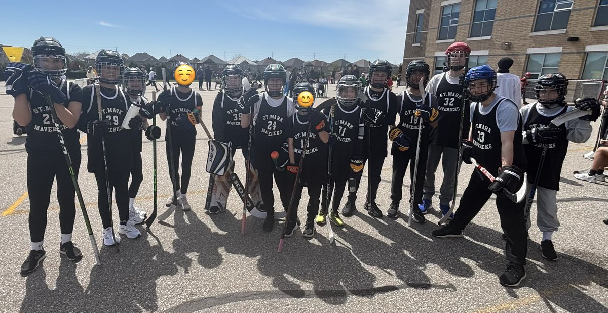 StMarkDPCDSB's tweet photo. Congratulations to these fantastic athletes🎉🎉The ball hockey tournament, last week, was a super fun and exciting experience. Way to go Mavericks 💐🤩. Thank you Coaches McCombe and McCarthy 🏒🏒 https://t.co/jzMbqCH4Pj