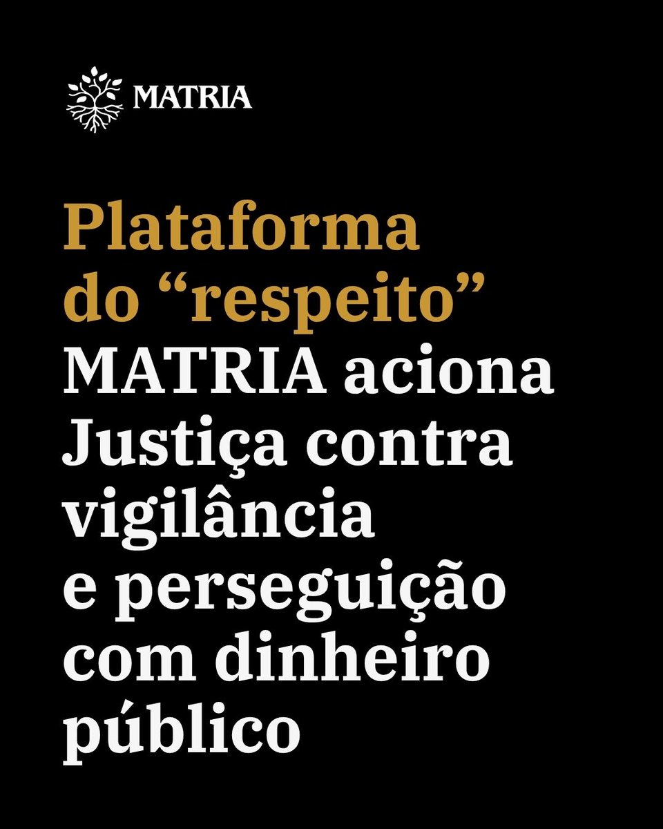 MATRIAoficial's tweet photo. Em 2025 surgiu no instagram uma página chamada “Plat Respeito”, cuja primeira postagem era uma notícia falsa sobre a MATRIA (sem sequer acertar nosso nome) que, após nossos comentários a respeito, foi apagada.

O perfil é vinculado à “Plafatorma Aletheia”. Dados públicos informam que a ferramenta foi financiada por emenda parlamentar de Érika Hilton, como parte de um projeto vinculado à União Federal, por meio da Secretaria Nacional dos Direitos das Pessoas LGBTQIA+.

O valor do projeto (R$ 300 mil) foi repassado à organização Aliança Nacional LGBTI, através do Termo de Fomento nº 961456/2024, tendo como objeto “formal” o desenvolvimento de um sistema de monitoramento de “fake news” no Estado do Paraná.

Na prática, no entanto, percebe-se uma extrapolação indevida do objeto da contratação, que não se limita
a “monitorar fake news” e nem ao estado do Paraná, mas opera como um sistema estruturado de monitoramento nacional de conteúdos, realizado por uma associação LGBT, filtra e analisa, segundo seus próprios critérios, aquilo que considerar “discurso de ódio”, identificando publicações e perfis a serem apresentados ao Ministério Público para criminalização.

Em ata de reunião interna da Aliança Nacional LGBTI sobre o projeto, realizada em 24 de abril de 2025, há menção expressa à MATRIA como organização a ser citada em materiais da plataforma, com o objetivo de atacá-la publicamente.

Nenhuma outra organização ou pessoa é citada nominalmente.

O registro documentado de intenção persecutória deliberada contra a MATRIA evidencia que a estrutura financiada pelo poder público está sendo utilizada para monitoramento e exposição direcionada, descredibilização institucional e atuação com viés político-ideológico.

Isso evidencia problemas graves:
- uma estrutura, paga com dinheiro público, usada para perseguir adversários políticos, agindo de forma parcial e marcada por atuação seletiva, aspectos incompatíveis com a impessoalidade, legalidade, e finalidade administrativa.
- uma entidade privada, e com conflito evidente de interesses, assumindo função de Estado: investigar e encaminhar o que eles consideram crimes.

Por isso, a MATRIA ingressou com ação judicial na Justiça Federal da 1ª Região (Processo nº 1044981-9.2026.4.01.3400), questionando a legalidade da contratação, que, com recursos públicos federais, confessadamente, criou uma ferramente para monitoramento de manifestações e constrangimento de atores no debate público.

O uso de verbas públicas para esse tipo de monitoramento compromete o ambiente democrático, especialmente em temas sensíveis que exigem debate aberto e fundamentado - e não constrangimento e censura.

Entre os pontos a serem considerados, estão o risco à liberdade de expressão, os impactos sobre o pluralismo de ideias e a intimidação de pessoas e organizações com posições divergentes.

As ações da MATRIA expondo os diversos absurdos do transativismo têm claramente incomodado e, com isso, gerado cada vez mais respostas desonestas, como matérias e postagens que dão por perdida essa ação, cujo julgamento de mérito sequer foi iniciado!

O único despacho realizado pela juíza no processo apenas posterga decisão sobre liminar, para antes ouvir as rés, procedimento comum.

Futura decisão sobre o pedido de suspensão liminar da Plataforma, seja qual for, ainda assim não será uma decisão final sobre o mérito da ação, como as manchetes deram a entender.

Além de propagar uma mentira, a ANTRA tentou apresentar, de forma absolutamente caricata, um processo contra uma ferramenta de censura como... tentativa de censura!

Seguiremos atentas a todas as tentativas de censura ao debate em torno de temas de interesse das mulheres.

Seguiremos desmascarando narrativas falsas divulgadas pelo transativismo.

Apoio nosso trabalho.
Se for mulher, associe-se.
Se puder, doe qualquer valor para o pix
matria@associacaomatria.com