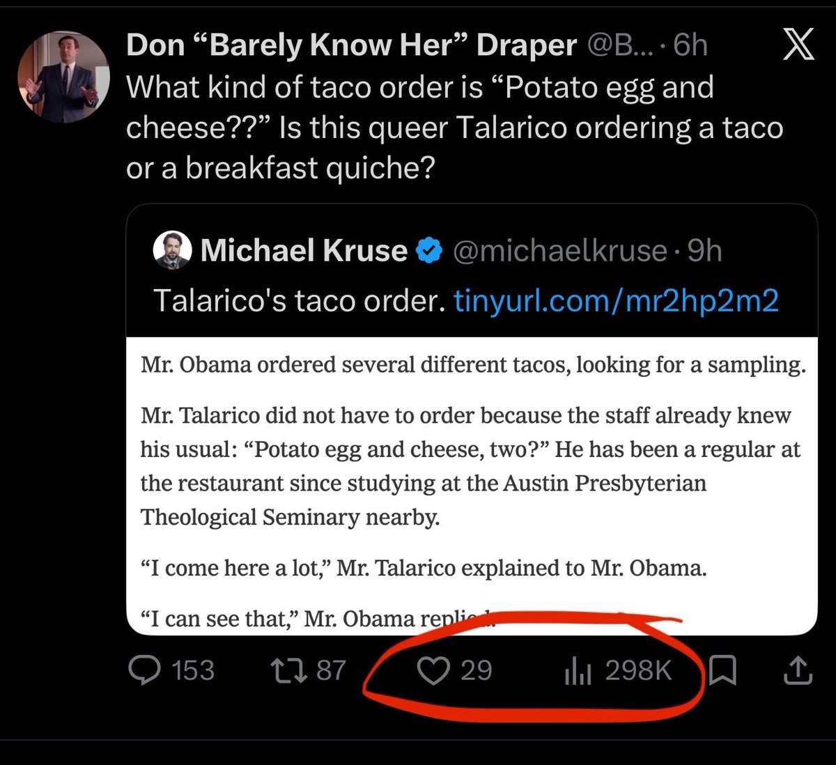 Don “Barely Know Her” Draper tweet media