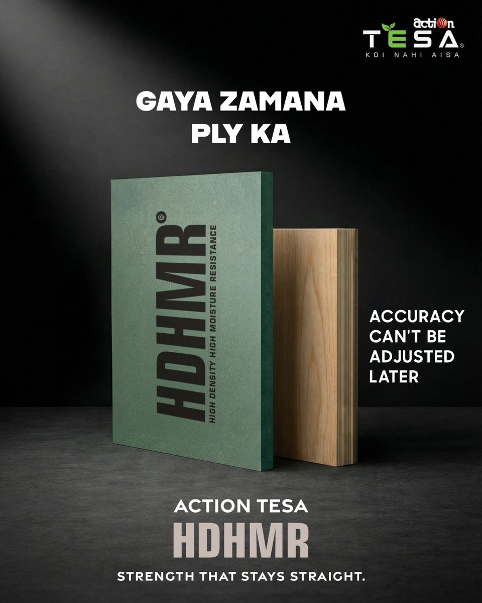 action_tesa's tweet photo. Gaya zamana ply ka.
Ab waqt hai smarter, stronger choice ka.

Action TESA HDHMR delivers where ordinary ply falls short.

When better exists… why settle?
Choose Action TESA HDHMR. Build stronger, build smarter.

#ActionTESA #KOINAHIAISA #HDHMR #gayazamanaplyka #SmartChoices https://t.co/lokdKhe1Th