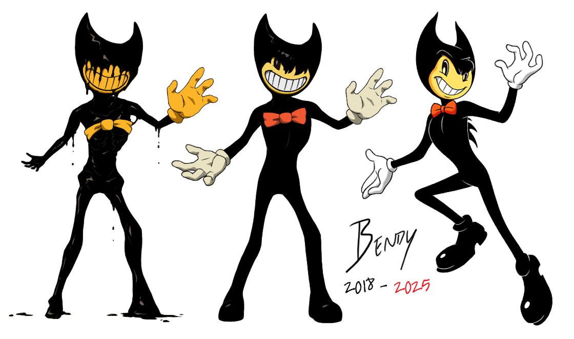 Evolution of my Bendy's design. He basically is the classic Ink Demon ...