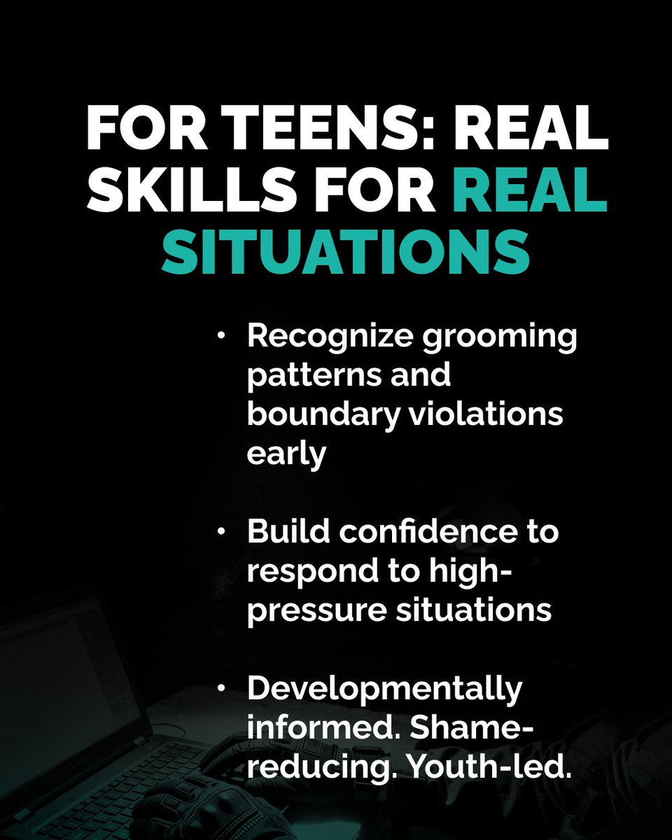 SentinelActual's tweet photo. Teens deserve tools to recognize risk, set boundaries, and seek help without shame. Parents deserve guidance that builds trust.

Swipe through to learn how Sentinel Foundation’s 21st Century Sentinels program helps families navigate online safety together.
https://t.co/v4NnhG1u5T https://t.co/0MxhwYnzuC