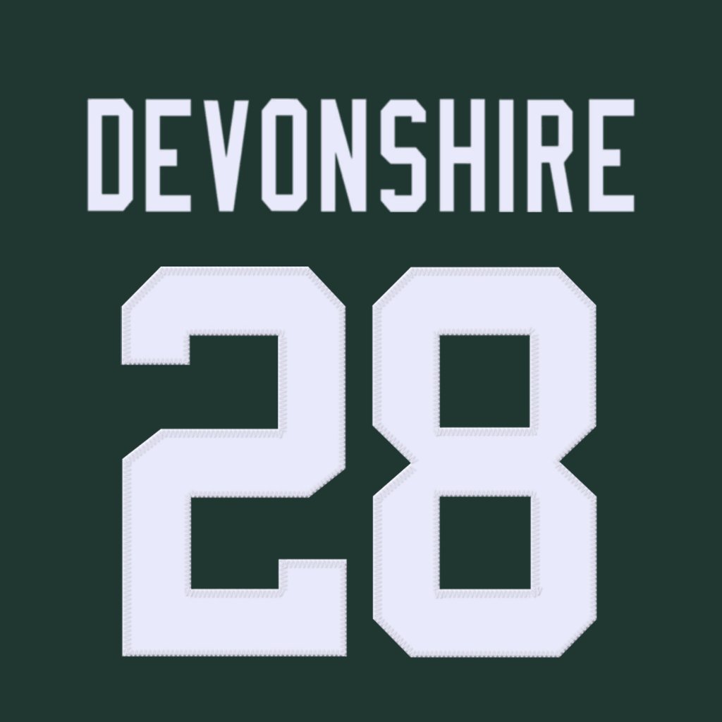 nfl_jersey_num's tweet photo. Green Bay Packers DB MJ Devonshire (@Mjdevonshirejr) is wearing number 28. Currently shared with Trey Smack. #GoPackGo https://t.co/QOjoNw1GNW