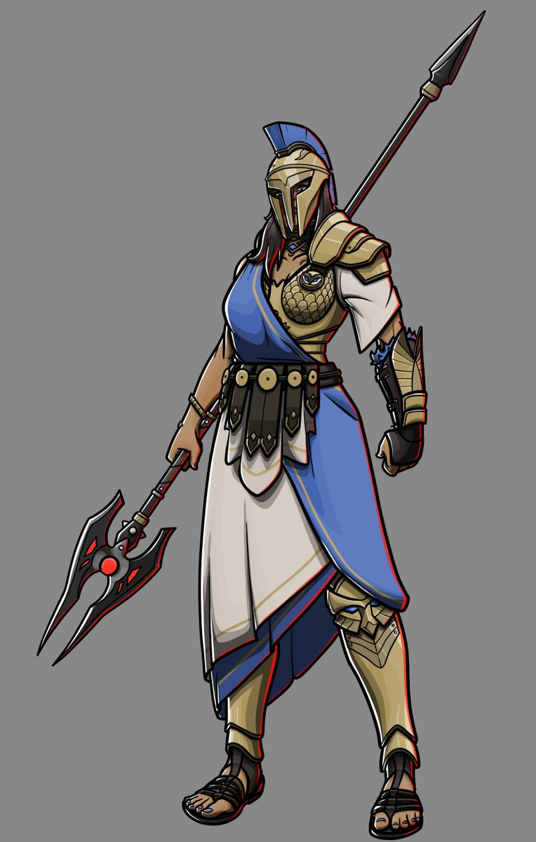 matthew_cwispy's tweet photo. Wanted to give the Amazonian from my collection of characters the Alternate Skin treatment I gave most of my other uploads. Here is the Vulcana - Warrior of Athena/Ares skin set. #characterdesign #oc #gamedev #characterconcept https://t.co/EmvxNdQj4v https://t.co/TBTalXTdQh