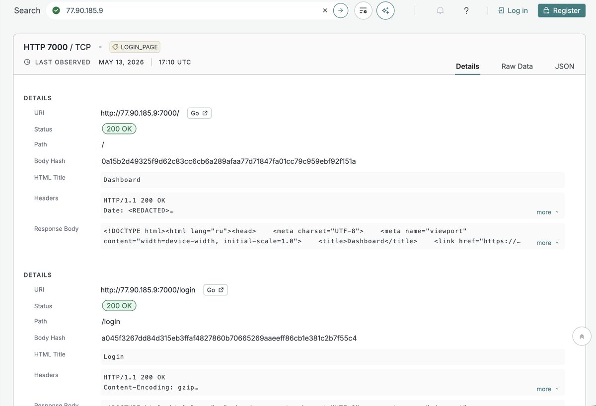 breachcache's tweet photo. The threat actors IP 77.90.185[.]9 was found hosting a well known brute VPN Brute forcing tool called "VPN Brute" hosting a login portal on port 7000.

17 VPN Brute instances were found on Censys with this search:
web.endpoints.http.body_hash_sha256 = "a045f3267dd84d315eb3ffaf4827860b70665269aaeeff86cb1e381c2b7f55c4"