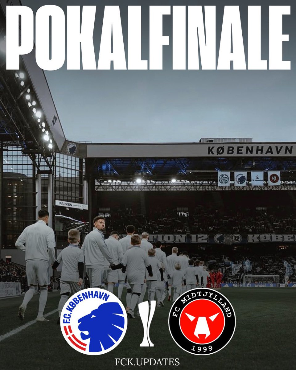 FCK_Updates's tweet photo. ⚪️𝐊𝐀𝐌𝐏𝐃𝐀𝐆🔵

VORES POKAL! 

I dag gælder det. FCK møder FCM kl. 17:00 i Pokalfinalen. 👀🏆

En sæson med op- og nedture kan slutte med et trofæ og europæisk fodbold. 💥

Fanmarch fra Rådhuspladsen kl. 10:00, afgang 13:00. Alle i hvidt. ⚪️

𝐅𝐎𝐑𝐙𝐀 𝐅𝐂! 🇪🇪 #fcklive https://t.co/IDgTabDIGA