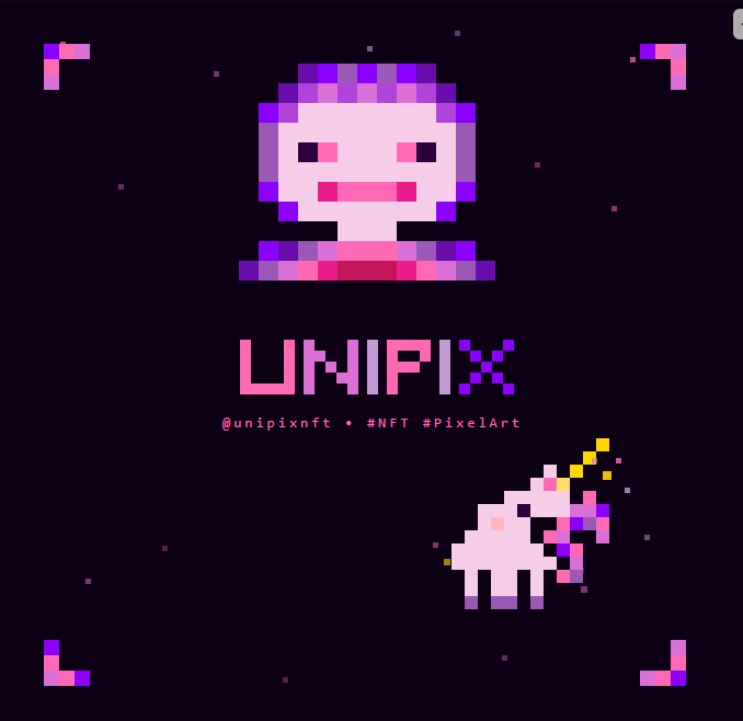 XPEEDYLOL's tweet photo. 🎨 UniPix está construyendo algo increíble en el mundo del arte digital y los NFTs. No me quiero perder esta oportunidad — la combinación de pixel art y comunidad es exactamente lo que el espacio necesita. ¡Vamos @unipixnft! 🔥🖼️ #UniPix #NFT #PixelArt

https://t.co/Qk4Y6obXMH https://t.co/kerkSJ9zJC