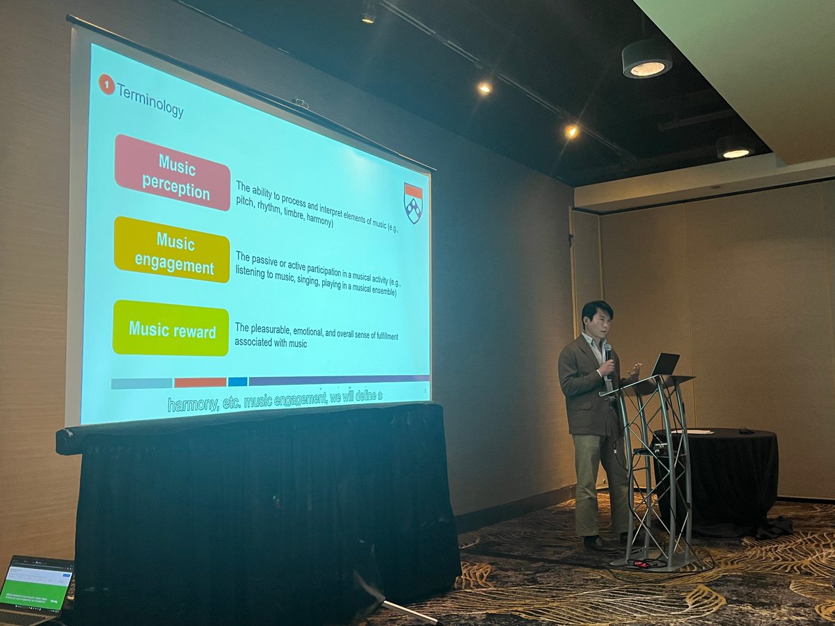 Penn_ENT's tweet photo. Penn at #ASA2026 🎤 Dr. Chern and student researcher Emily Gao sharing exciting work on music perception and hearing loss. https://t.co/94pqelrDHV
