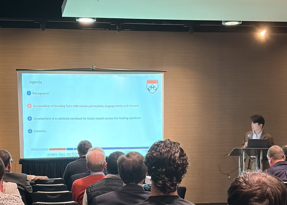 Penn_ENT's tweet photo. Penn at #ASA2026 🎤 Dr. Chern and student researcher Emily Gao sharing exciting work on music perception and hearing loss. https://t.co/94pqelrDHV