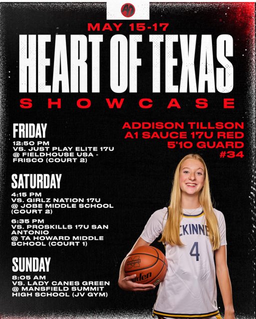 AddiTillson's tweet photo. Tournament schedule super excited to compete with my team! https://t.co/wGIAjJLGcK