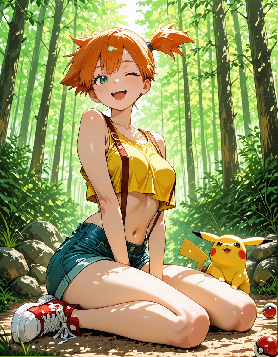 gsufb80699's tweet photo. #AIイラスト #ポケモン #カスミ #ピカチュウ #Misty #Pikachu #Pokemon https://t.co/HgJ5Had4Pb