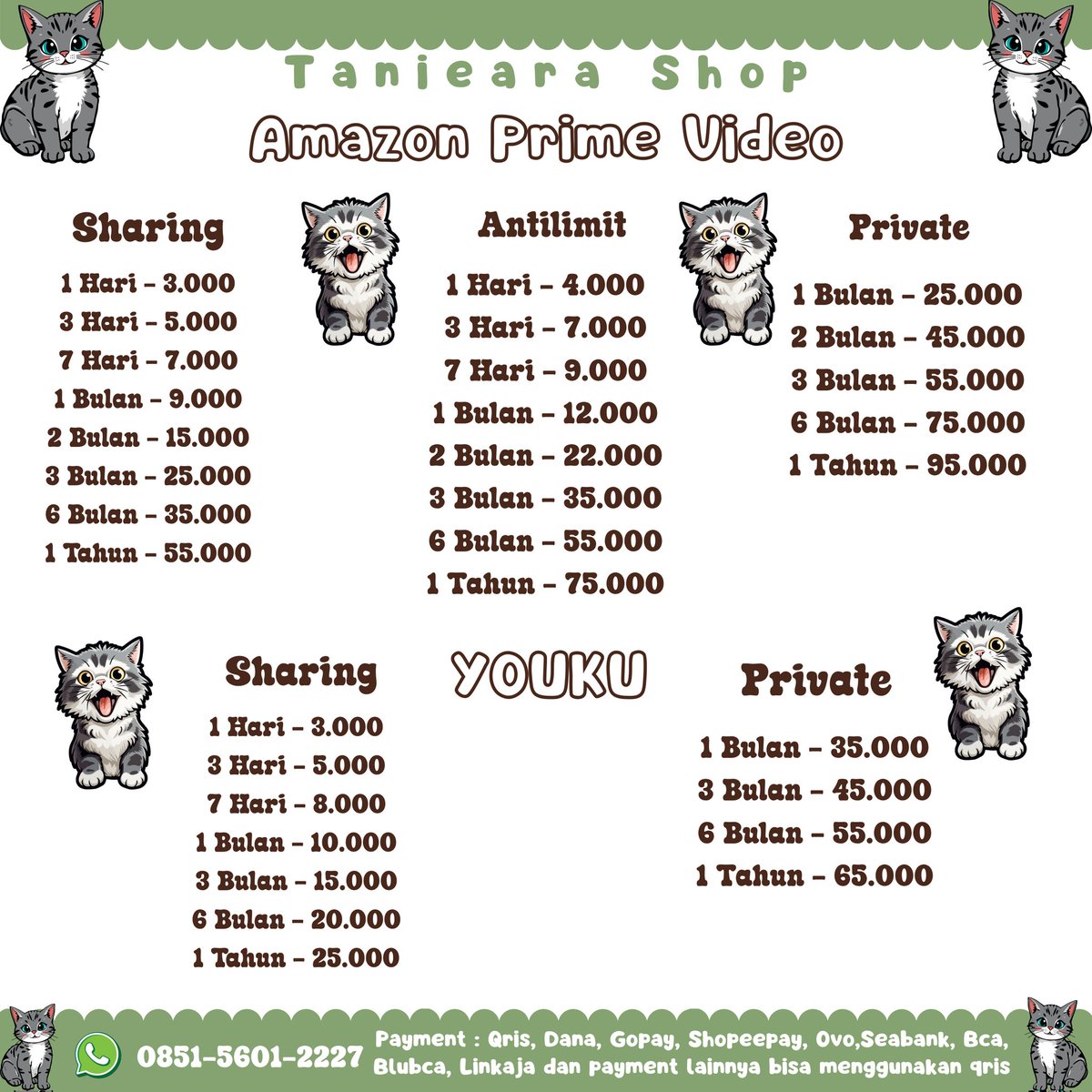 Tanieara | qris, fastresp wa & testi 200++ di bio tweet media