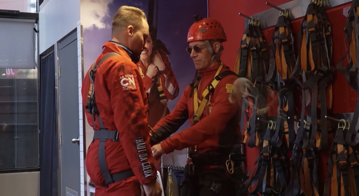 Ry_Bass's tweet photo. No backing down now, I guess. Let’s do this @TourCNTower! See you at the top 🫣 #EdgeWalk #CNTower #RoadTrippinWithRyan https://t.co/VE1Xf6XQkE